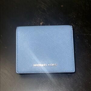 Michael Kors Blue Leather Wallet